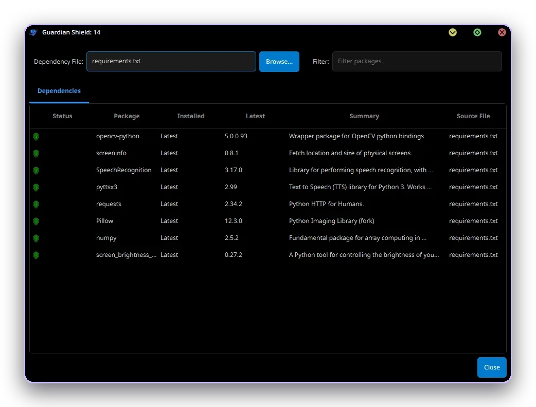 Dependency watch